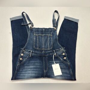 Kancan denim jean overalls size XL slightly distressed NWT